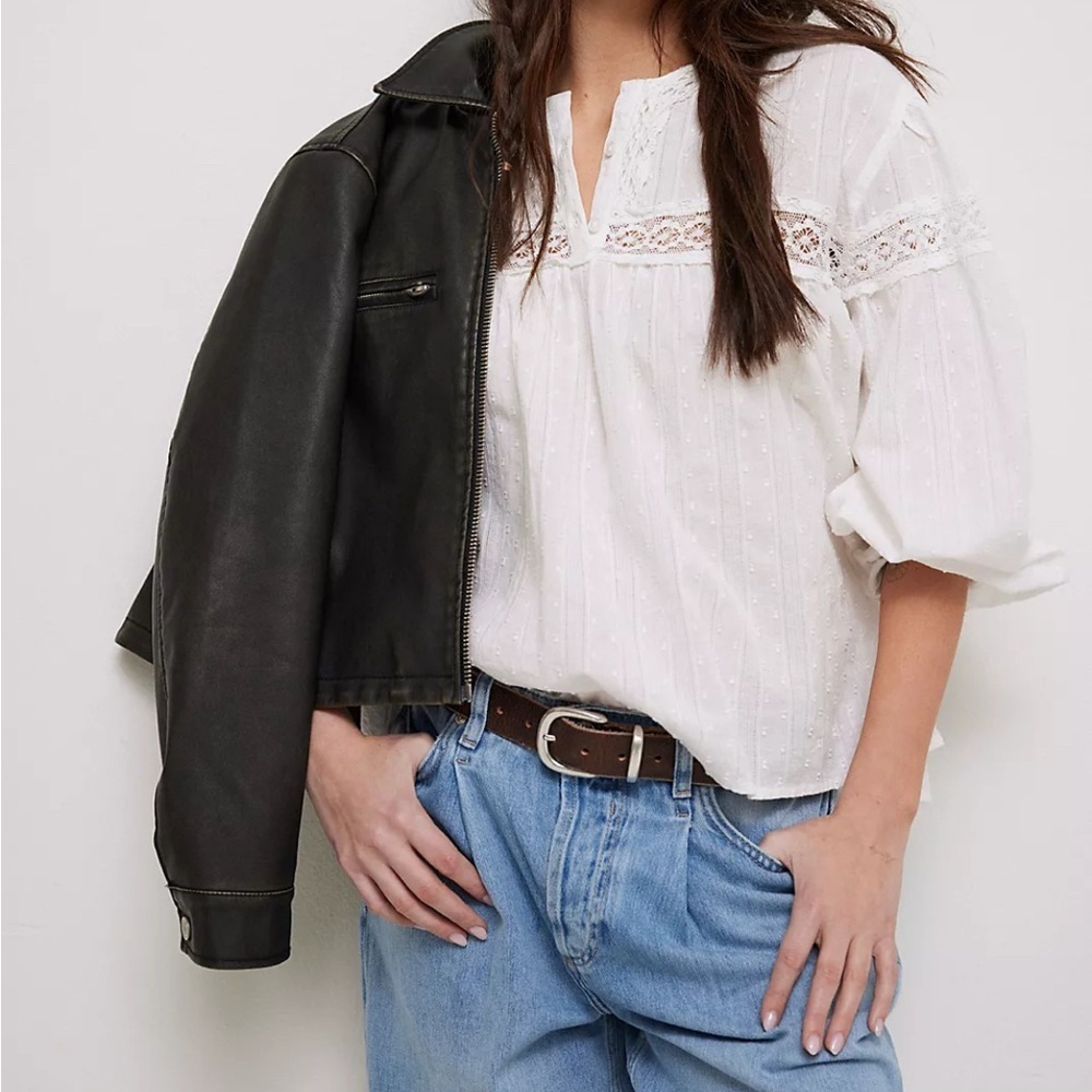 Free People  Ella Dot Blouse - Picture 2 of 5